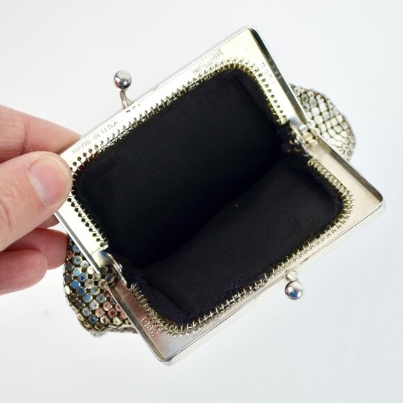 Whiting & Davis Silver Metal Mesh Coin Purse Vintage #2961 - Picture 3 of 3